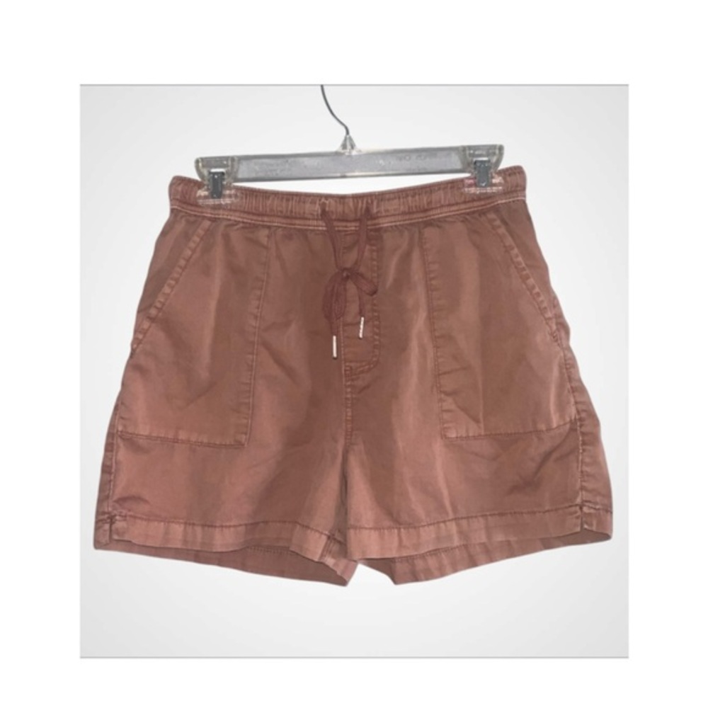 Truth And Theory Mauve High Waist Drawstring Elastic Waist Shorts Pockets Small